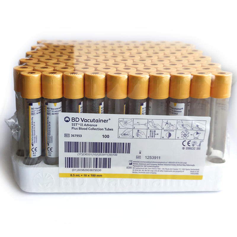 Пробірки вакуумні BD Vacutainer® Plastic SST™II Едванс 8,5 мл, 100шт (367953)